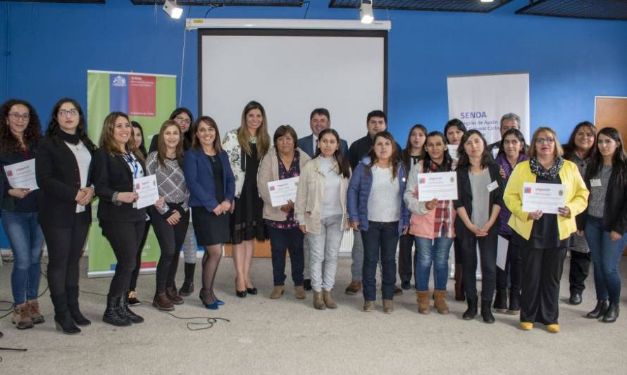 SENDA Previene Aysén certifica a 33 usuarios de programa Parentalidad