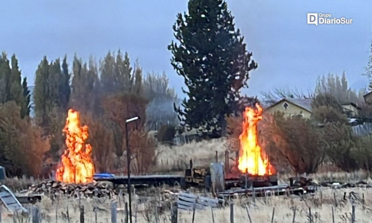Incendio de pastizales preocupó en Valle Simpson