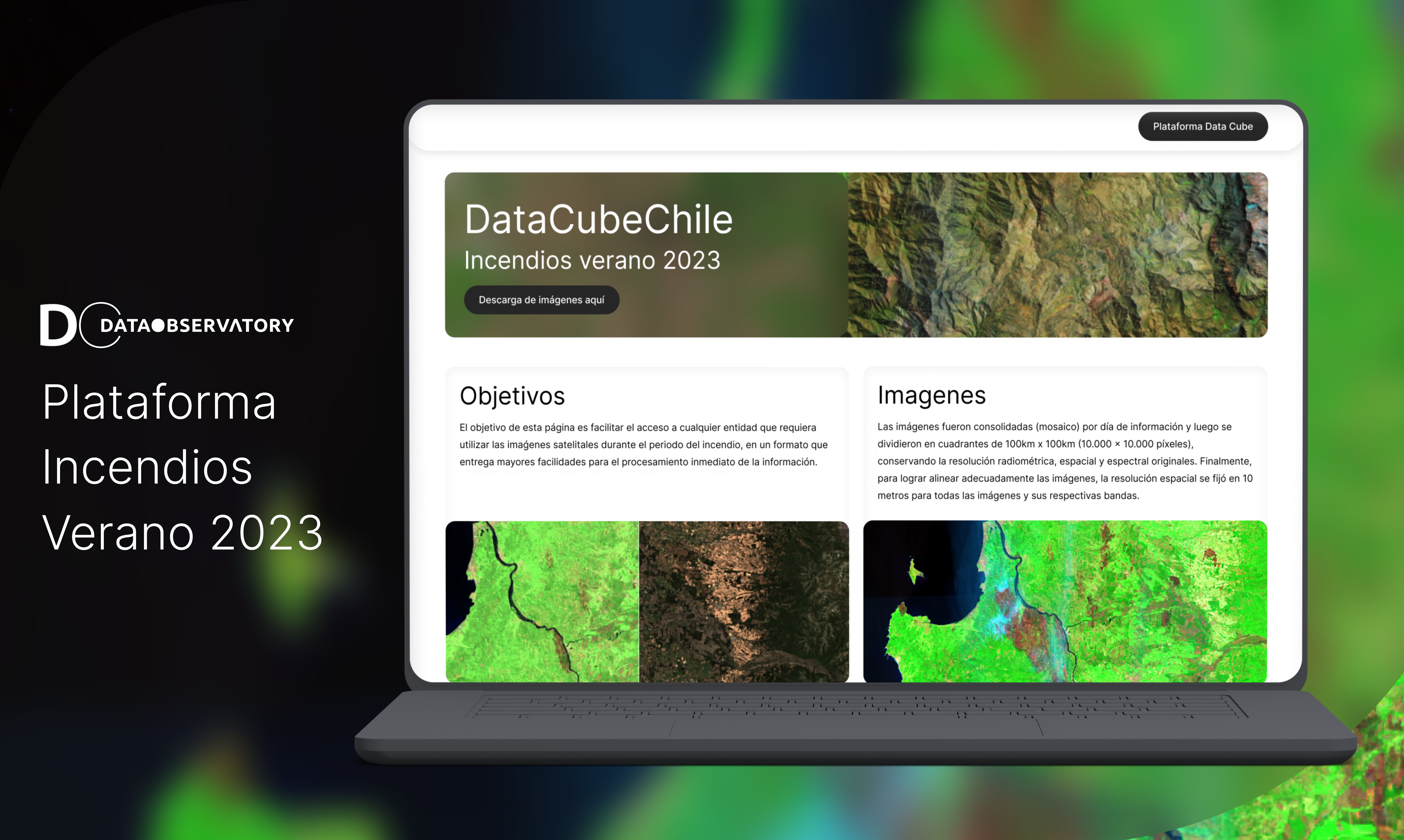 Data Observatory crea plataforma con imágenes satelitales de incendios de este verano