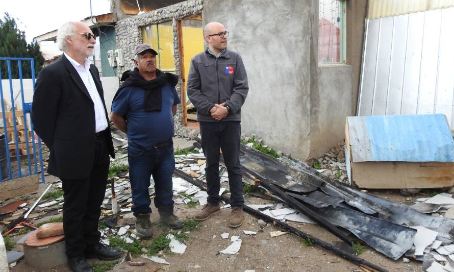 Vecino de Chile Chico que perdió su casa en incendio recibió subsidio de reconstrucción