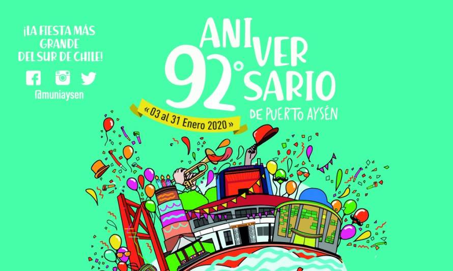 Conozca las actividades con las que comienza mañana el festejo del aniversario de Puerto Aysén