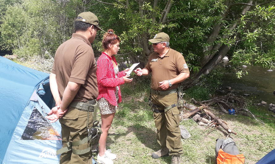 Carabineros previene incendios forestales e insta a turistas a una conducta responsable 