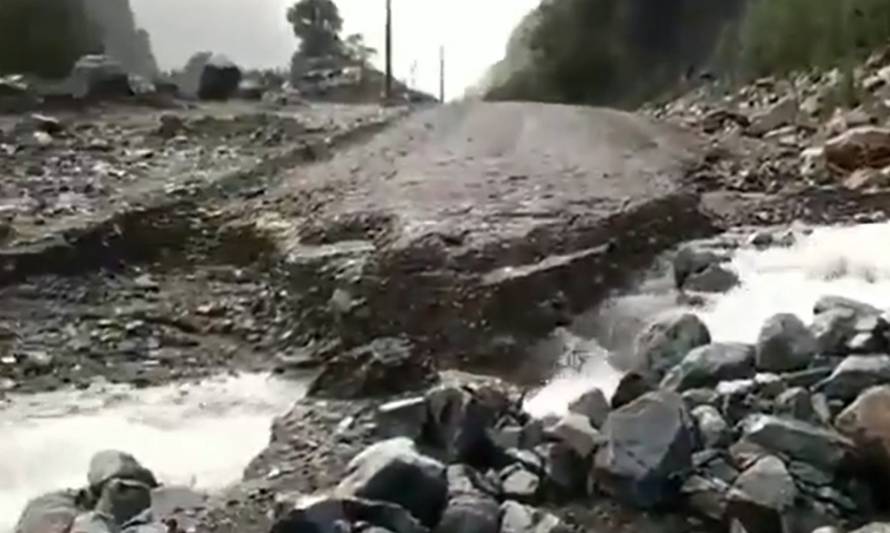 Mal tiempo causó caída de árboles y cierre de caminos en Aysén
