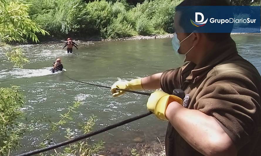GOPE rescató cuerpo desde río Simpson: podría ser funcionario de salud desaparecido en julio