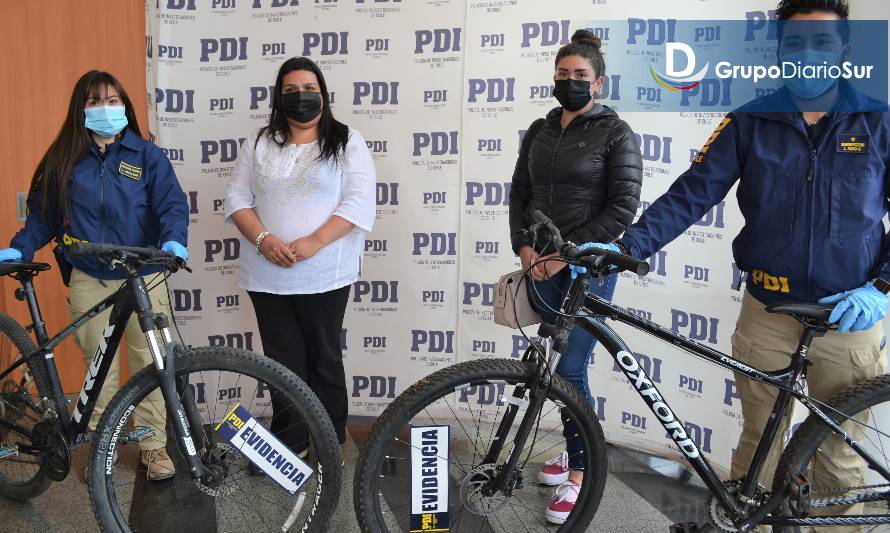 En Coyhaique y Cochrane PDI recupera bicicletas y detiene a sujeto por porte de arma blanca