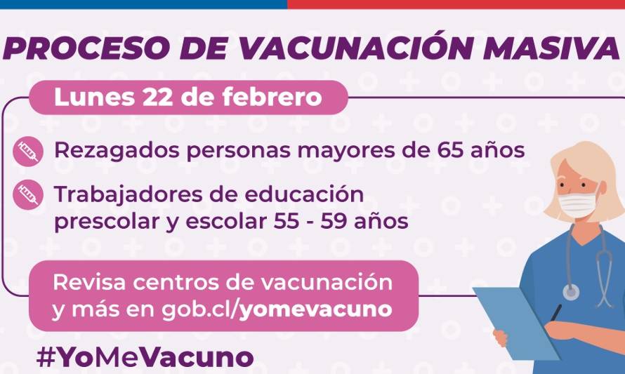 Continúa vacunación: Profesores menores de 59 años y rezagados 