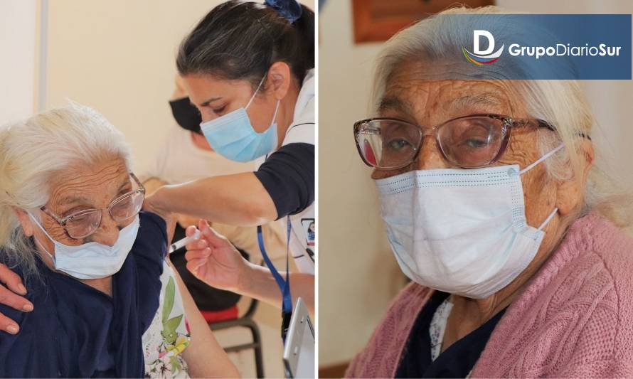 Anciana de 107 años da el ejemplo y se vacuna contra el Covid-19