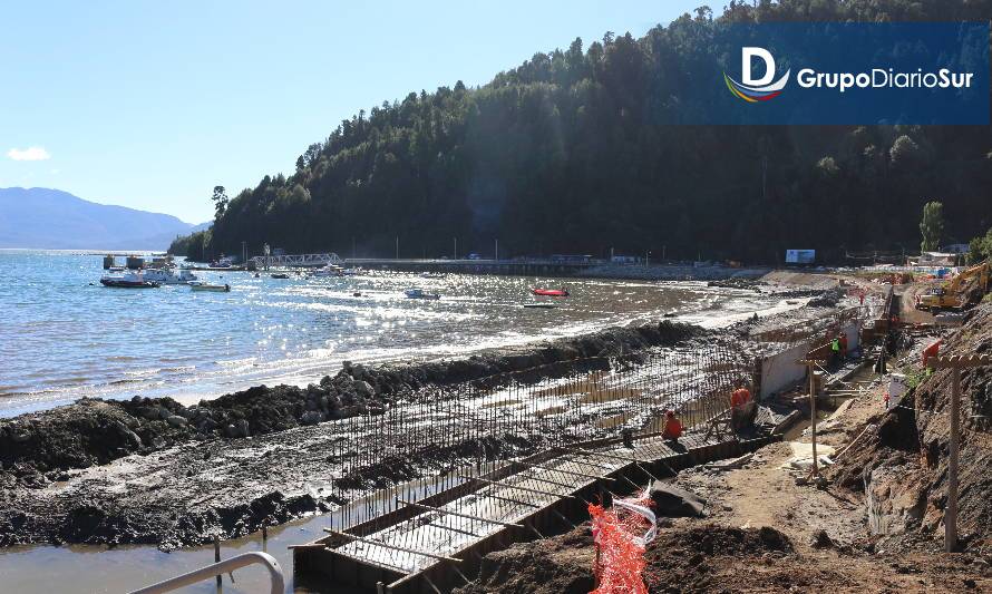 Constataron avances de terminal portuario y borde costero de Puerto Cisnes