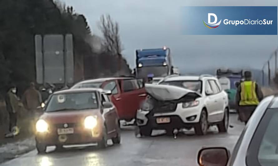 Diez lesionados en accidente de tránsito en ruta CH 240