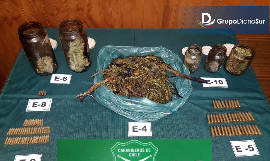 Formalizan investigación por hallazgo de marihuana y municiones