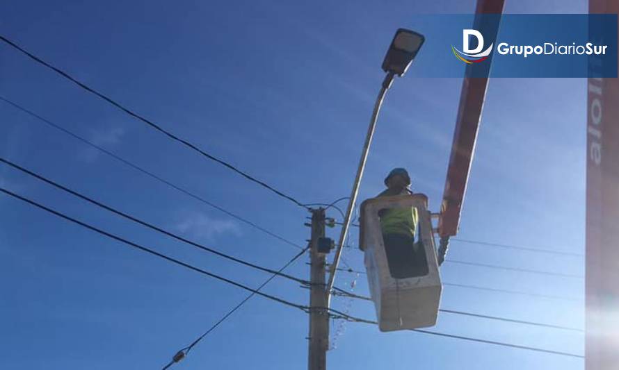 Chile Chico realizó mejoramiento de luminarias LED