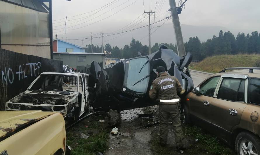 Carabineros de Coyhaique indaga presunto robo de vehículo y daños en accidente