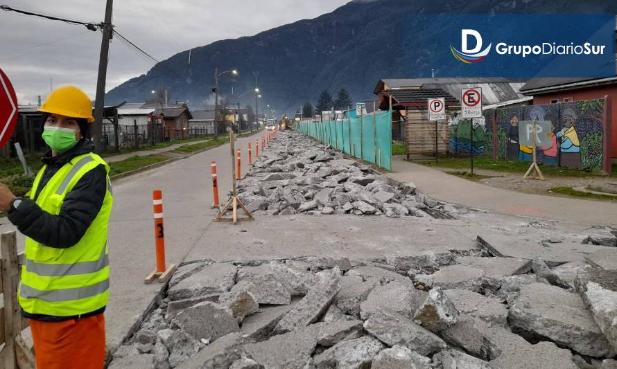 Avanza construcción de colectores de aguas lluvias en Puerto Aysén