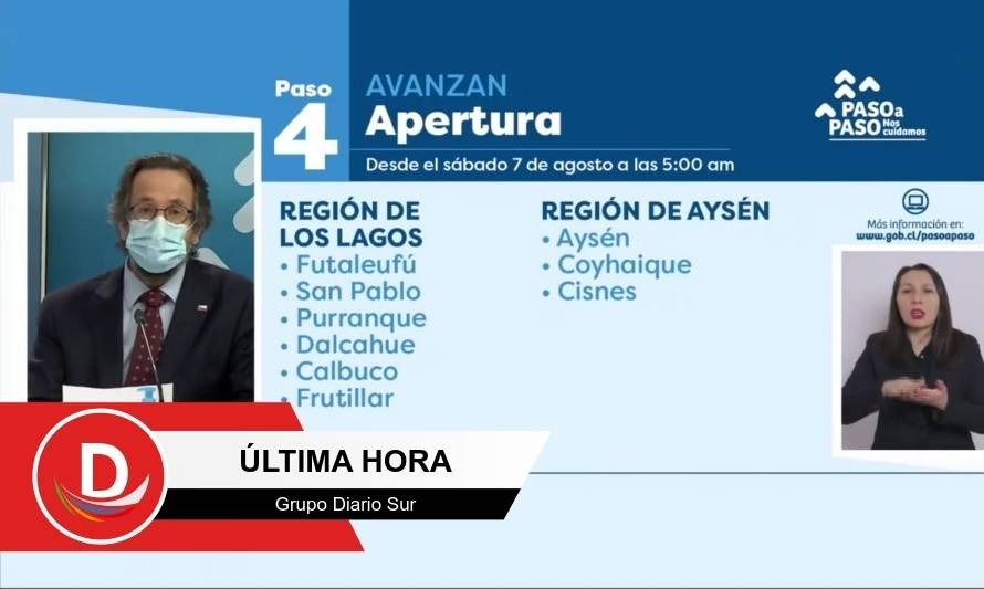 Coyhaique, Aysén y Cisnes avanzarán a Fase 4 de Apertura