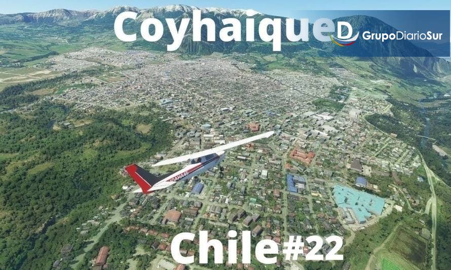 Sobrevuele sobre Coyhaique con Microsoft Flight Simulator