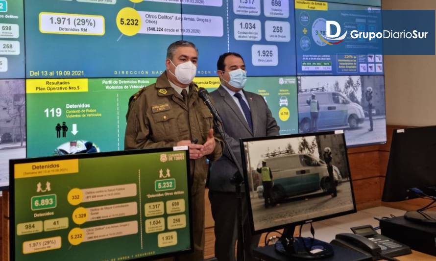 Carabineros registra un 224% de aumento en incautación de armas adaptadas