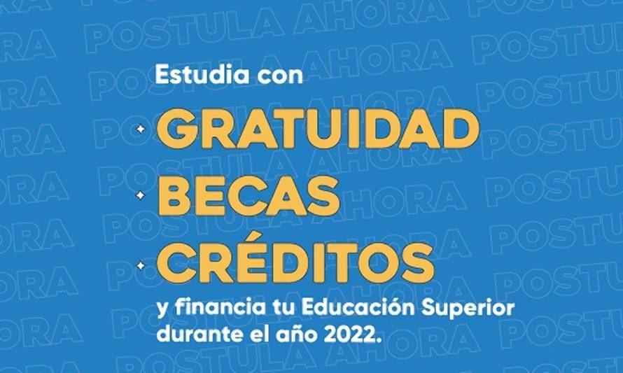 Comienza postulación a beneficios estudiantiles para la Educación Superior 2022