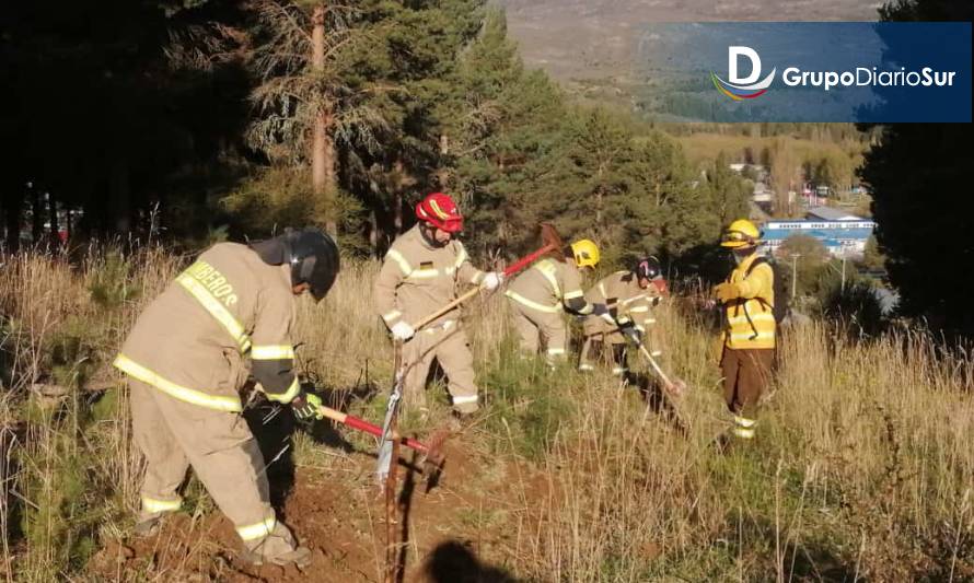 Bomberos de Cochrane fueron capacitados para atacar incendios forestales