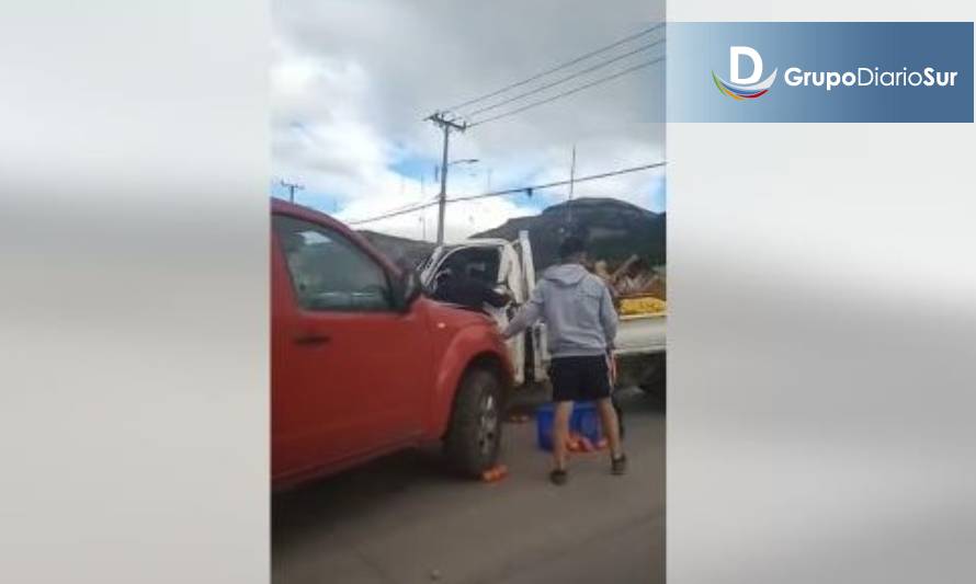 Tres lesionados por choque en Coyhaique