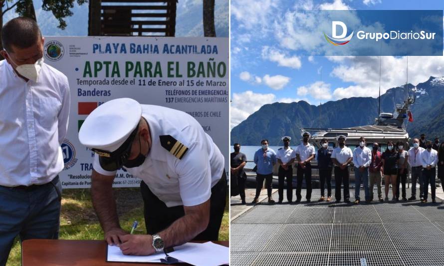 Bahía Acantilada ahora es la playa apta y habilitada más austral del país