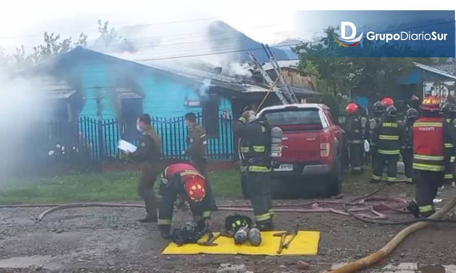 Confirman un fallecido en incendio de Costanera de Puerto Aysén