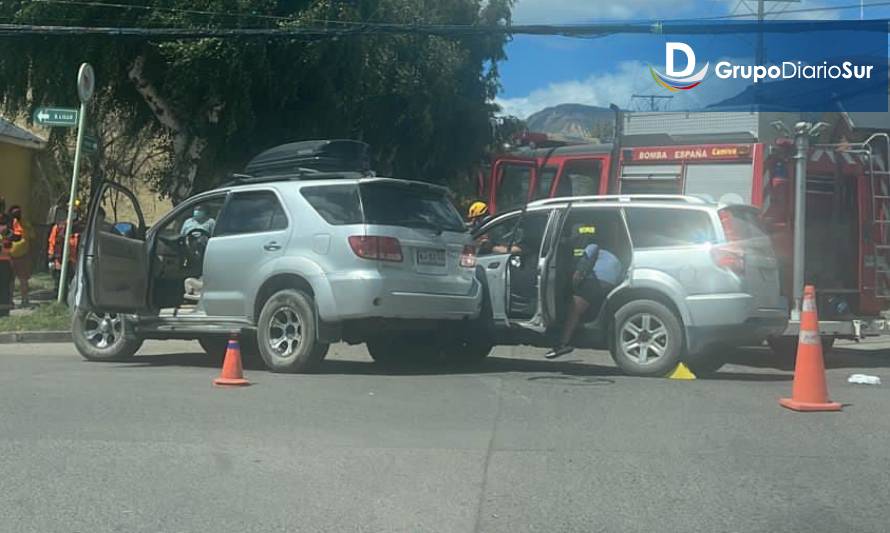 Colisión en pleno centro de Coyhaique