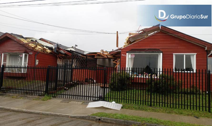 "Fue un tornado": Vecinos perdieron sus techos en villa de Puerto Montt