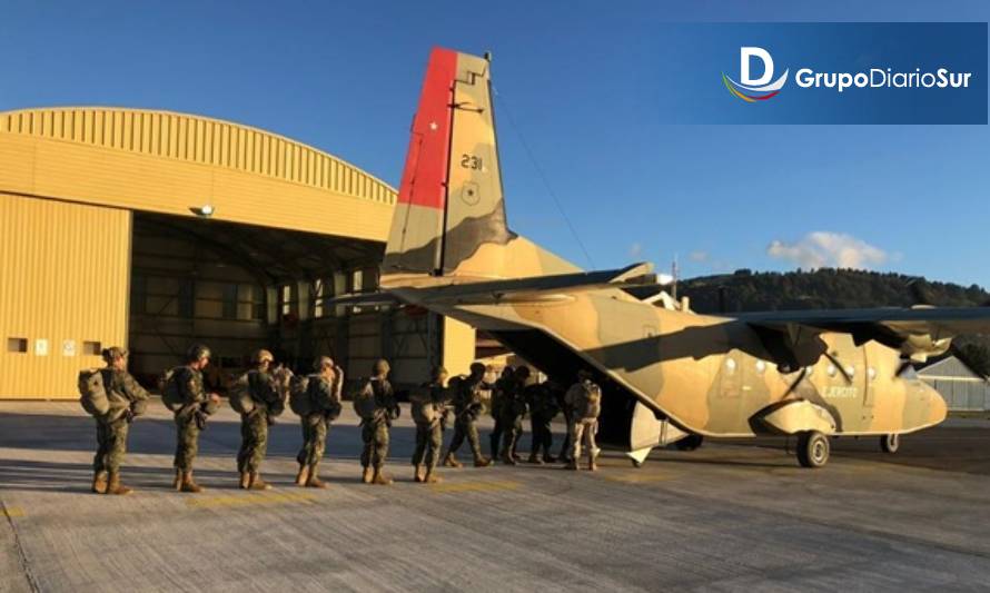 Valle Simpson fue el escenario para la certificación de paracaidistas del Ejército de Chile