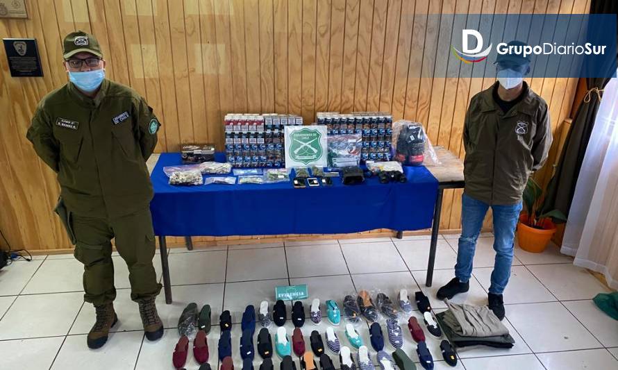 Dos personas detenidas por contrabando y microtráfico en Chile Chico