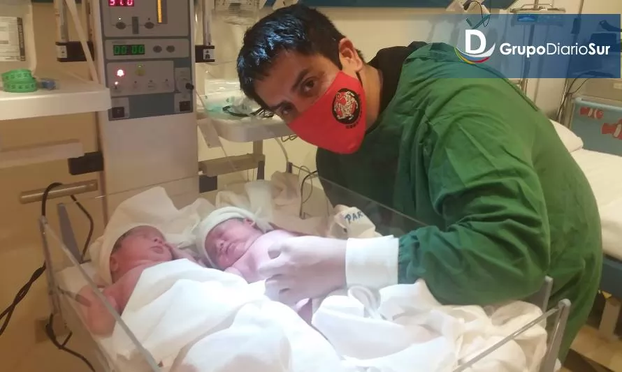 ¡Bienvenidos León y Santi! Mellizos nacidos en hospital de Puerto Aysén