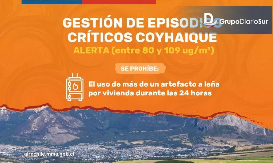 Alerta por mala calidad del aire en Coyhaique