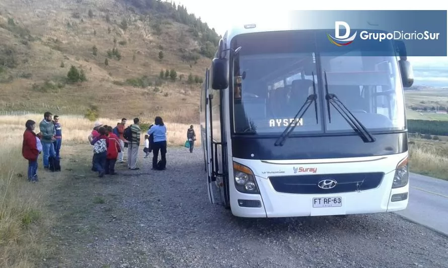 Coyhaique y Aysén afectados por paro de empresas de buses
