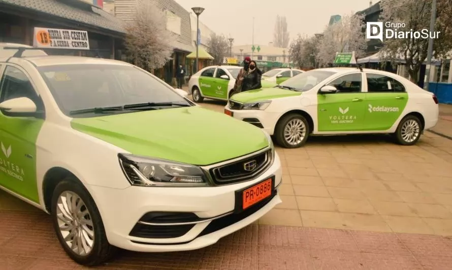 Llegaron seis nuevos taxis colectivos eléctricos a Coyhaique y Aysén