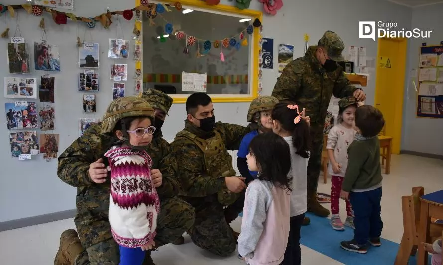 Ejército realizó actividad en Jardín infantil de Puerto Aysén