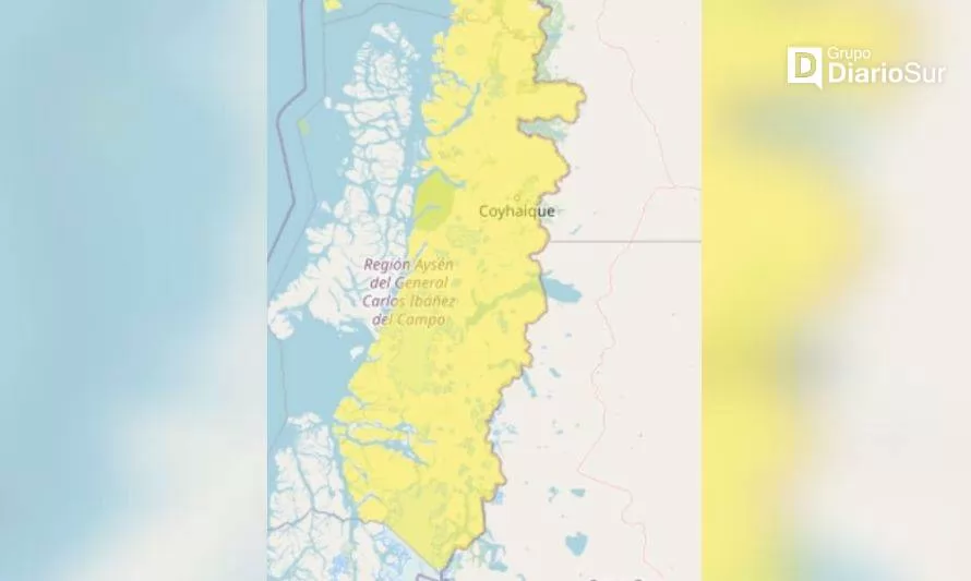 Revisa detalles del aviso de nevadas que rige para la Región de Aysén