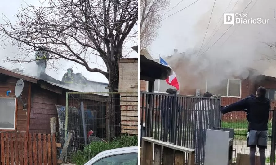 Bomberos evitó propagación de incendio en calle Alto Cisnes