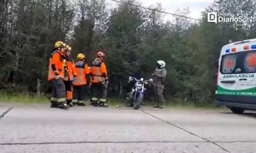 Dos lesionados en accidente de motocicleta en ruta Coyhaique-Aysén