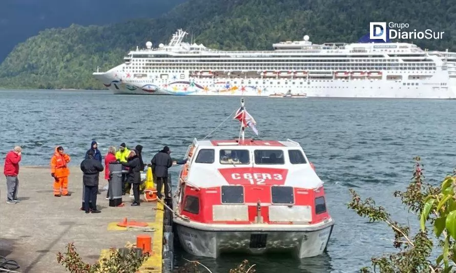 Crucero Norwegian Star se lució en Puerto Chacabuco