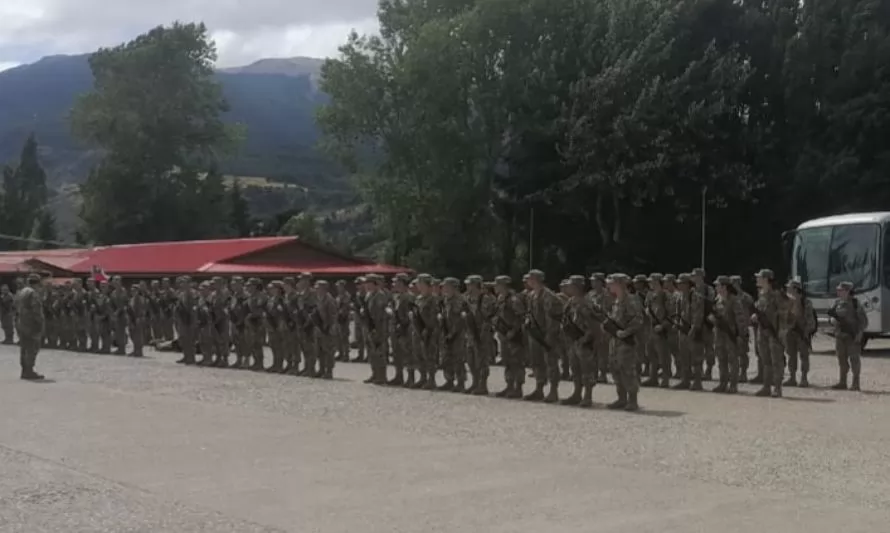 Más de 70 soldados de la Región de Aysén van en apoyo a Ñuble