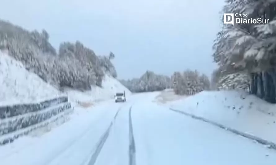 Registran la primera nevazón en la Región de Aysén