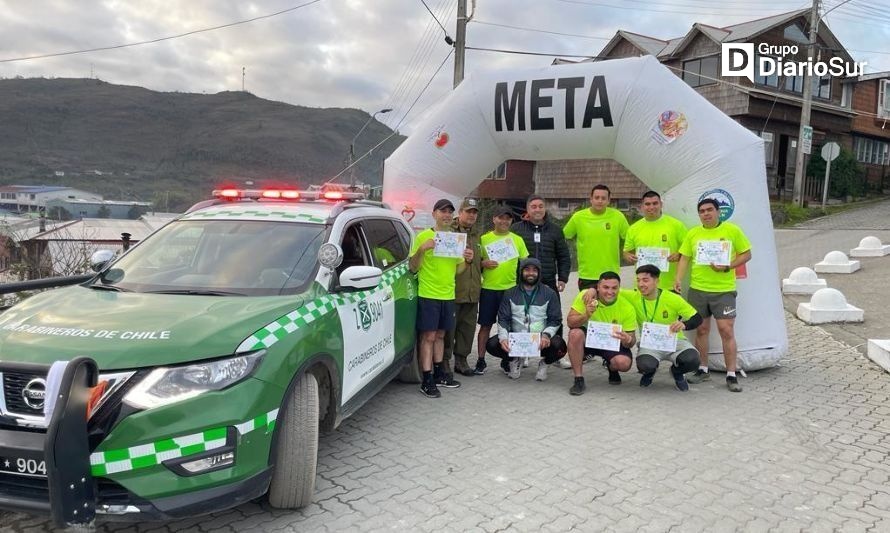 Realizaron corrida familiar de Carabineros en Melinka