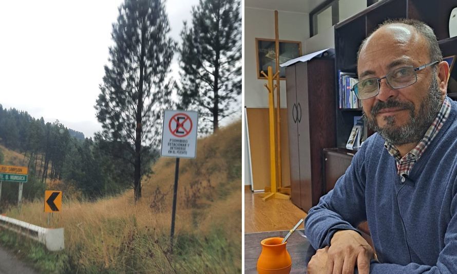 El puente Mundaca es la única forma de llegar a Coyhaique para los vecinos del sector Piedra del Indio. Crédito: Cedida.