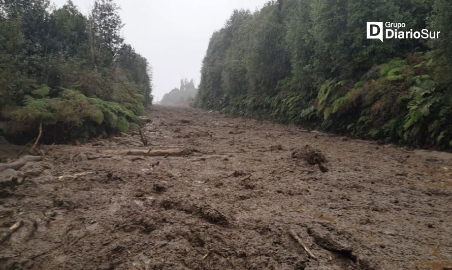 Reportan corte en la Carretera Austral por fuertes precipitaciones