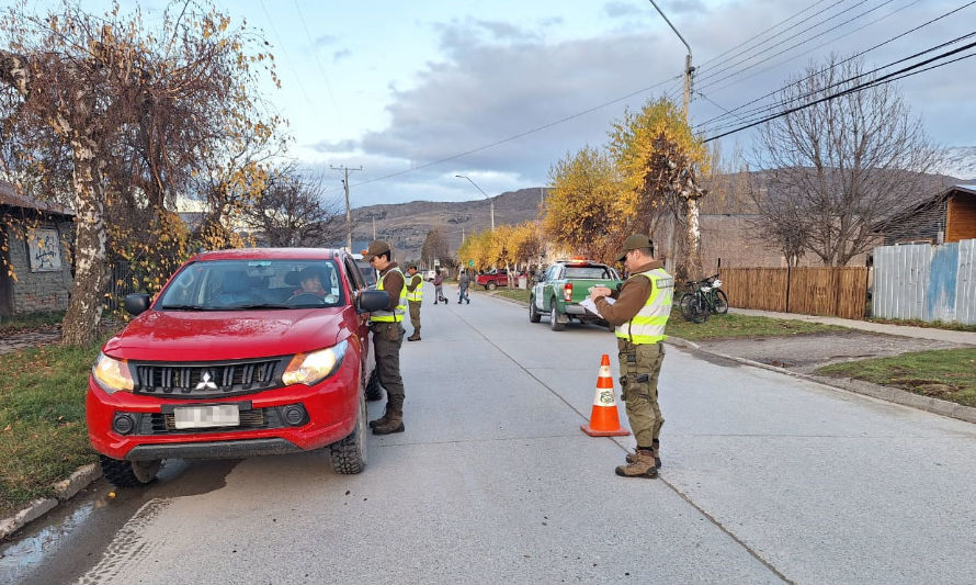 Cien carabineros salieron a las calles de la región en ronda preventiva