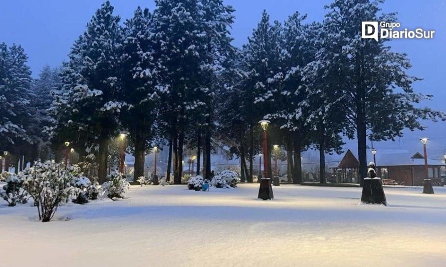 Nieve cubre gran parte de la zona sur de Aysén