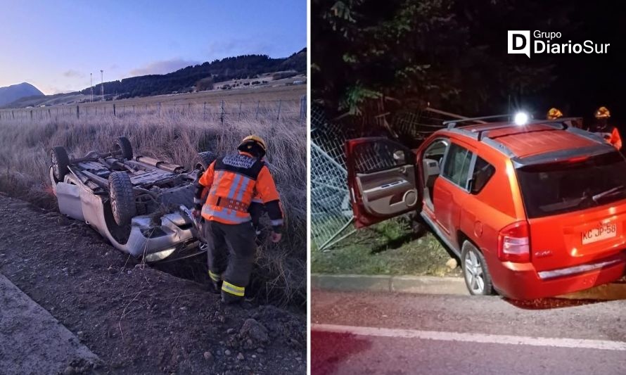 Dos accidentes se registraron esta madrugada en Coyhaique