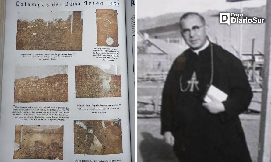 Imágenes de la tragedia captadas por el diario El Farellón y al lado monseñor César Gerardo Vielmo. Crédito: redes sociales.