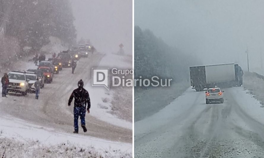Máxima precaución: reportan nieve en ruta Balmaceda-Coyhaique