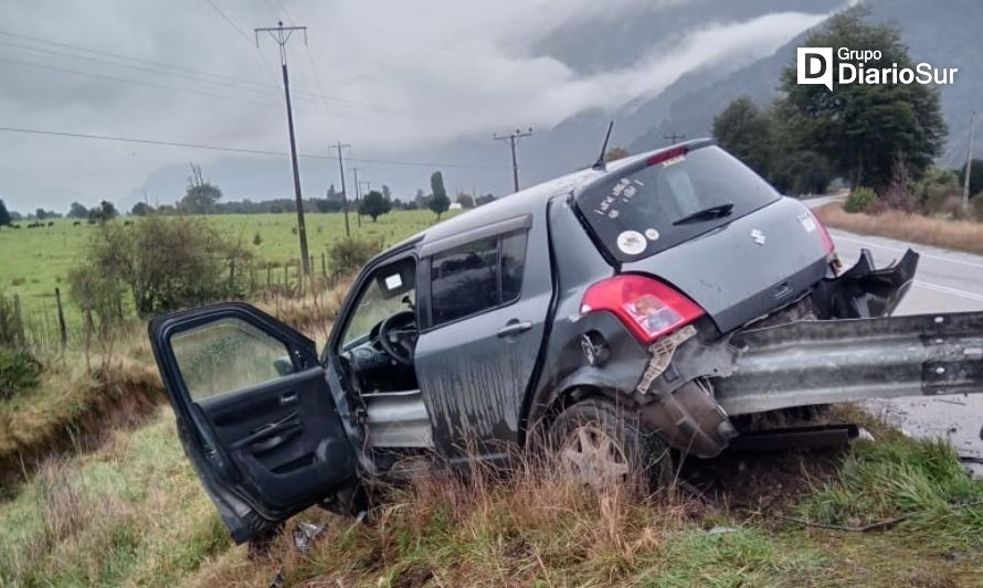 Accidente vehicular dejó una persona lesionada en la ruta Aysén Chacabuco