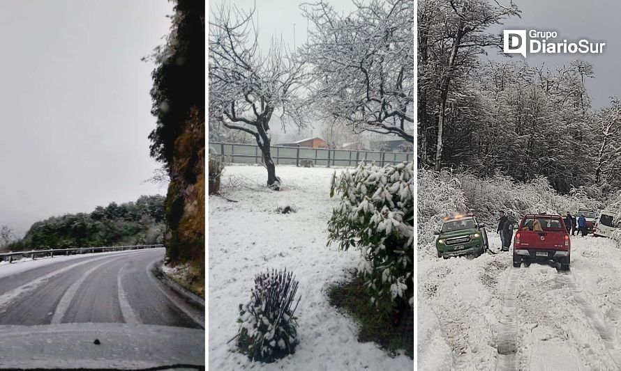 MOP y Vialidad trabajan bajo el invierno blanco de Aysén 